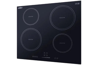 Summit SINC4B241B 24" Wide 4-Zone 208-240V Induction Cooktop ENERGY STAR Certified in Black Glass