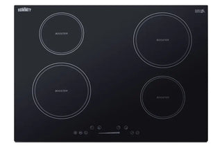 Summit SINC4B301B 30" Wide 4-Zone 208-240V Induction Cooktop in Black Glass