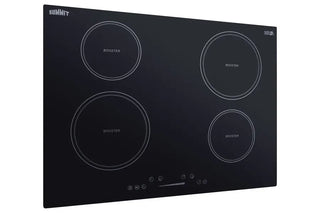 Summit SINC4B301B 30" Wide 4-Zone 208-240V Induction Cooktop in Black Glass