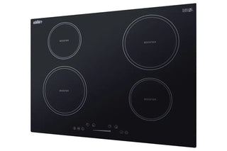 Summit SINC4B301B 30" Wide 4-Zone 208-240V Induction Cooktop in Black Glass