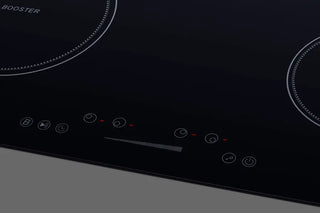 Summit SINC4B301B 30" Wide 4-Zone 208-240V Induction Cooktop in Black Glass