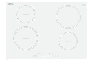 Summit SINC4B302W 30" Wide 4-Zone 208-240V Induction Cooktop in White EuroKera Glass