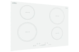 Summit SINC4B302W 30" Wide 4-Zone 208-240V Induction Cooktop in White EuroKera Glass