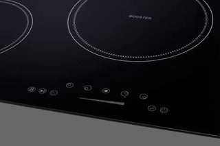 Summit SINC5B36B 36" Wide 5-Zone 208-240V Induction Cooktop in Black Glass
