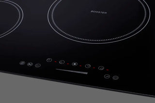 Summit SINC5B36B 36" Wide 5-Zone 208-240V Induction Cooktop in Black Glass
