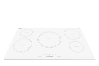 Summit SINC5B36W 36" Wide 5-Zone 208-240V Induction Cooktop in White EuroKera Glass