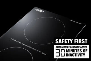 Summit SINCH115V2B 12" Wide 115V 2-Zone Induction Cooktop With Safety Shutoff, ENERGY STAR