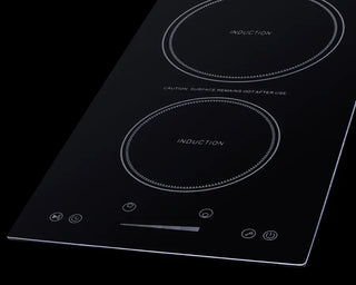 Summit SINCH115V2B 12" Wide 115V 2-Zone Induction Cooktop With Safety Shutoff, ENERGY STAR