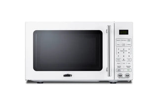 Summit SM904WA Compact Countertop Microwave with USB Ports and Power Allocator in White