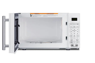 Summit SM904WA Compact Countertop Microwave with USB Ports and Power Allocator in White