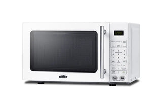Summit SM904WA Compact Countertop Microwave with USB Ports and Power Allocator in White