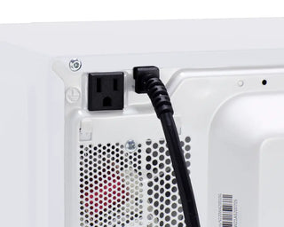 Summit SM904WA Compact Countertop Microwave with USB Ports and Power Allocator in White