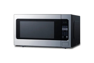 Summit SMBI27 2.2 Cu. Ft. 1200W Countertop Microwave Oven in Stainless Steel and Black