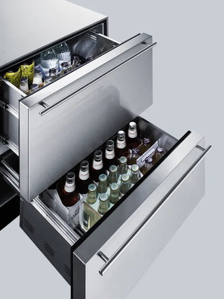 Summit SP6DBS2D7ADA 24" Wide ADA Height 2-Drawer All-Refrigerator with Stainless Steel Construction, 3.1 cu.ft.