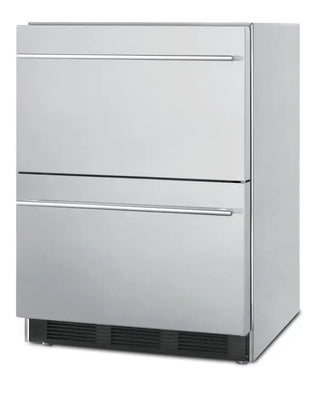 Summit SP6DBS2D7ADA 24" Wide ADA Height 2-Drawer All-Refrigerator with Stainless Steel Construction, 3.1 cu.ft.
