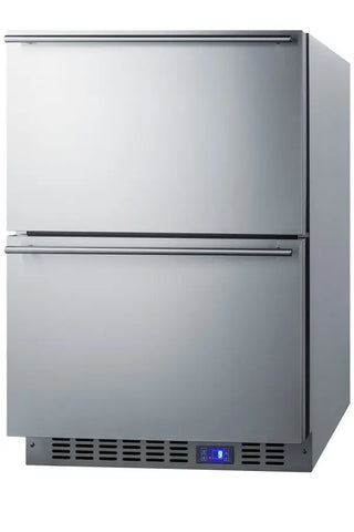 Summit SPFF51OS2D 24" Wide Outdoor 2-Drawer All-Freezer with Frost-Free Operation, 3.4 cu.ft.