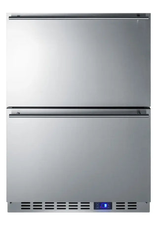 Summit SPFF51OS2D 24" Wide Outdoor 2-Drawer All-Freezer with Frost-Free Operation, 3.4 cu.ft.