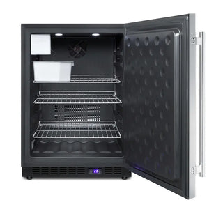 Summit SPFF51OSCSSIM 24" Wide Outdoor All-Freezer With Icemaker, 4.72 cu.ft., Stainless Steel, Frost-Free
