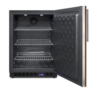 Summit SPFF51OSIF 24" Wide Outdoor All-Freezer, Black Cabinet, Frost-Free, 4.72 cu.ft. (Panel Not Included)