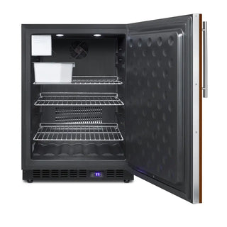 Summit SPFF51OSIFIM 24" Wide Outdoor All-Freezer With Icemaker, Black Cabinet, Frost-Free, 4.72 cu.ft. (Panel Not Included)
