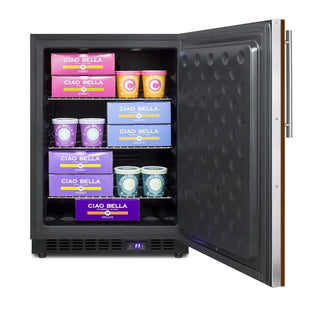 Summit SPFF51OSIFIM 24" Wide Outdoor All-Freezer With Icemaker, Black Cabinet, Frost-Free, 4.72 cu.ft. (Panel Not Included)