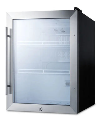 Summit SPR314LOS 19" Compact Outdoor Beverage Center, 2.1 cu.ft., Glass Door, Weatherproof, Commercially Approved