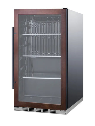 Summit SPR488BOSCSSPNR 19" Wide Shallow-Depth Outdoor Beverage Center with Panel-Ready Door, 3.1 cu.ft.,  (Panel Not Included)