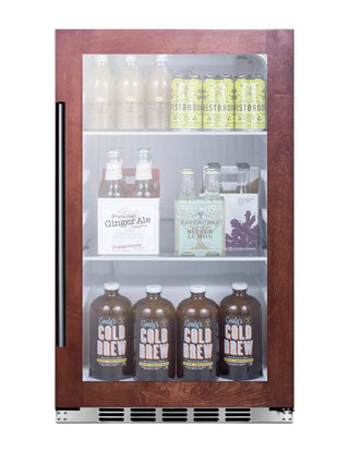 Summit SPR489OSCSSPNR 19" Wide Shallow-Depth Outdoor Beverage Center, Panel-Ready Door Trim, 3.1 cu.ft. (Panel Not Included)