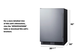 Summit SPR621OSLHD 21" Wide Outdoor All-Refrigerator, ADA Compliant, Left Hand Door Swing, 3.5 cu.ft. 