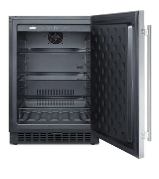 Summit SPR627OS 24" Wide Outdoor All-Refrigerator with Stainless Steel Door, 4.6 cu.ft.