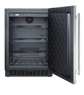 Summit SPR627OSCSS 24" Wide Outdoor All-Refrigerator with Stainless Steel Door and Cabinet, 4.6 cu.ft.
