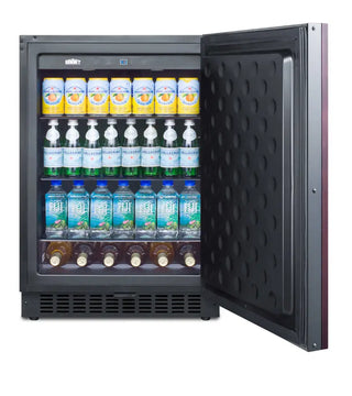 Summit SPR627OSIF 24" Wide Outdoor All-Refrigerator, Panel-Ready Door, 4.6 cu.ft., (Panel Not Included) 