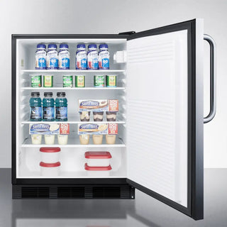 Summit SPR7BOSSTADA 24" Wide Outdoor ADA Height All-Refrigerator with Stainless Steel Construction, 5.5 cu.ft.