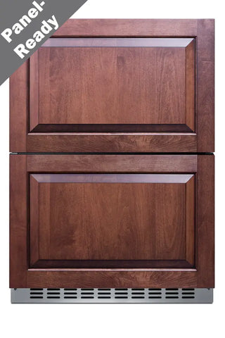 Summit SPRF34D 24" Wide 2-Drawer Refrigerator-Freezer with Panel-Ready Drawers, 3.9 cu.ft.