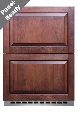 Summit SPRF34D7 24" Wide 2-Drawer Refrigerator-Freezer with Panel-Ready Drawers, 3.9 cu.ft.