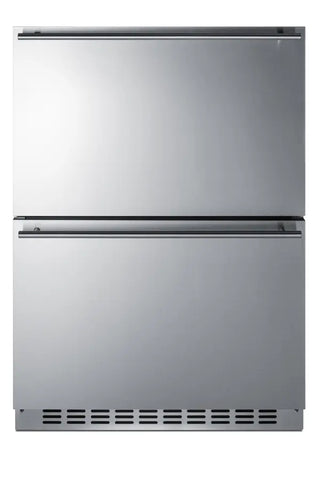 Summit SPRF34D7 24" Wide 2-Drawer Refrigerator-Freezer with Panel-Ready Drawers, 3.9 cu.ft.
