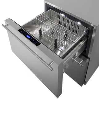 Summit SPRF34D7 24" Wide 2-Drawer Refrigerator-Freezer with Panel-Ready Drawers, 3.9 cu.ft.