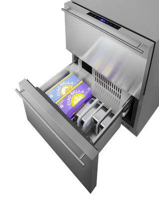 Summit SPRF34D7 24" Wide 2-Drawer Refrigerator-Freezer with Panel-Ready Drawers, 3.9 cu.ft.