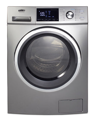 Summit SPWD2203P 24" Wide 115V All-In-One Washer - Dryer Combo in Stainless Steel 