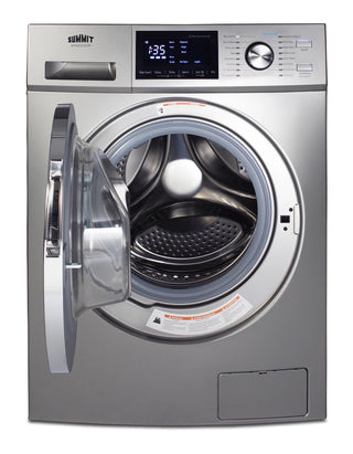 Summit SPWD2203P 24" Wide 115V All-In-One Washer - Dryer Combo in Stainless Steel 