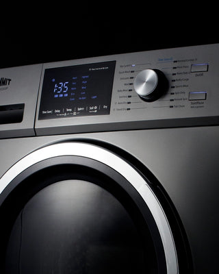 Summit SPWD2203P 24" Wide 115V All-In-One Washer - Dryer Combo in Stainless Steel 