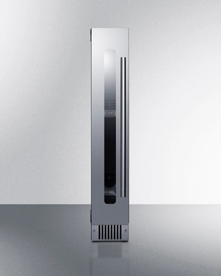 Summit SWC008PNRLHD 6" Wide Built-In 7-Bottle Panel-Ready Beverage Cellar, (Panel Not Included)
