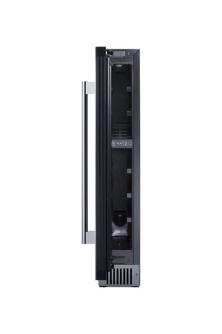 Summit SWC008SSLHD 6" Wide Built-In 7-Bottle Beverage Cellar in Stainless Steel (Left-Hand Door)