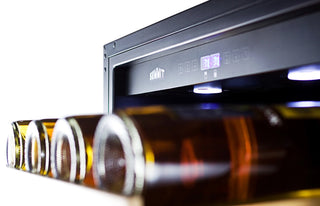 Summit SWC1875B 24" Wide Built-In Dual-Zone 118-Bottle Beverage Cellar