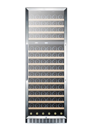 Summit SWC1966CSS 24" Wide 160-Bottle Dual-Zone Beverage Cellar in Stainless Steel