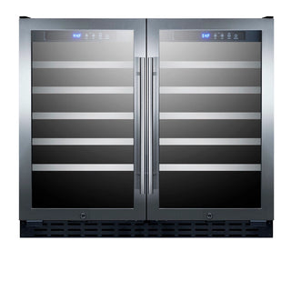 Summit SWC3668ADA 36" Wide ADA Compliant Built-In French Door Dual-Zone 68-Bottle Beverage Cellar