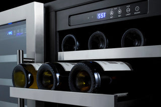 Summit SWC3668ADA 36" Wide ADA Compliant Built-In French Door Dual-Zone 68-Bottle Beverage Cellar