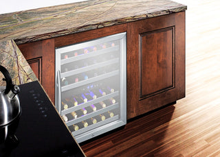 Summit SWC530BLBIST 24" Wide Built-In Dual-Zone 46-Bottle Beverage Cellar