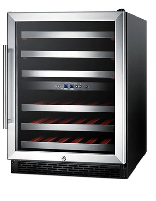 Summit SWC530BLBIST 24" Wide Built-In Dual-Zone 46-Bottle Beverage Cellar