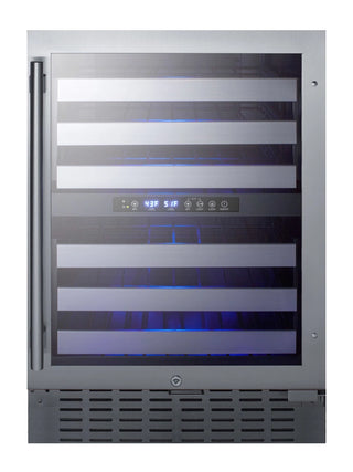Summit SWC532BLBIST 24" Wide Built-In Dual-Zone 46-Bottle Beverage Cellar